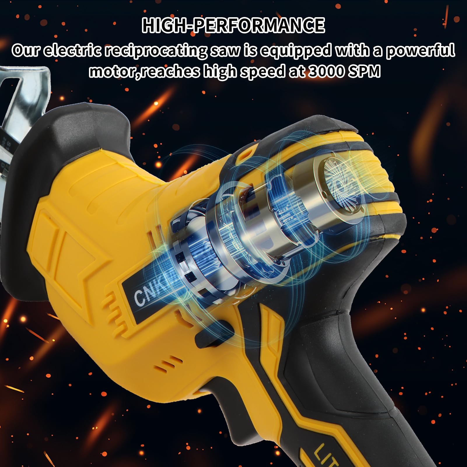 CNKMJRBD tool-free blade change enables quick, safe blade swaps.