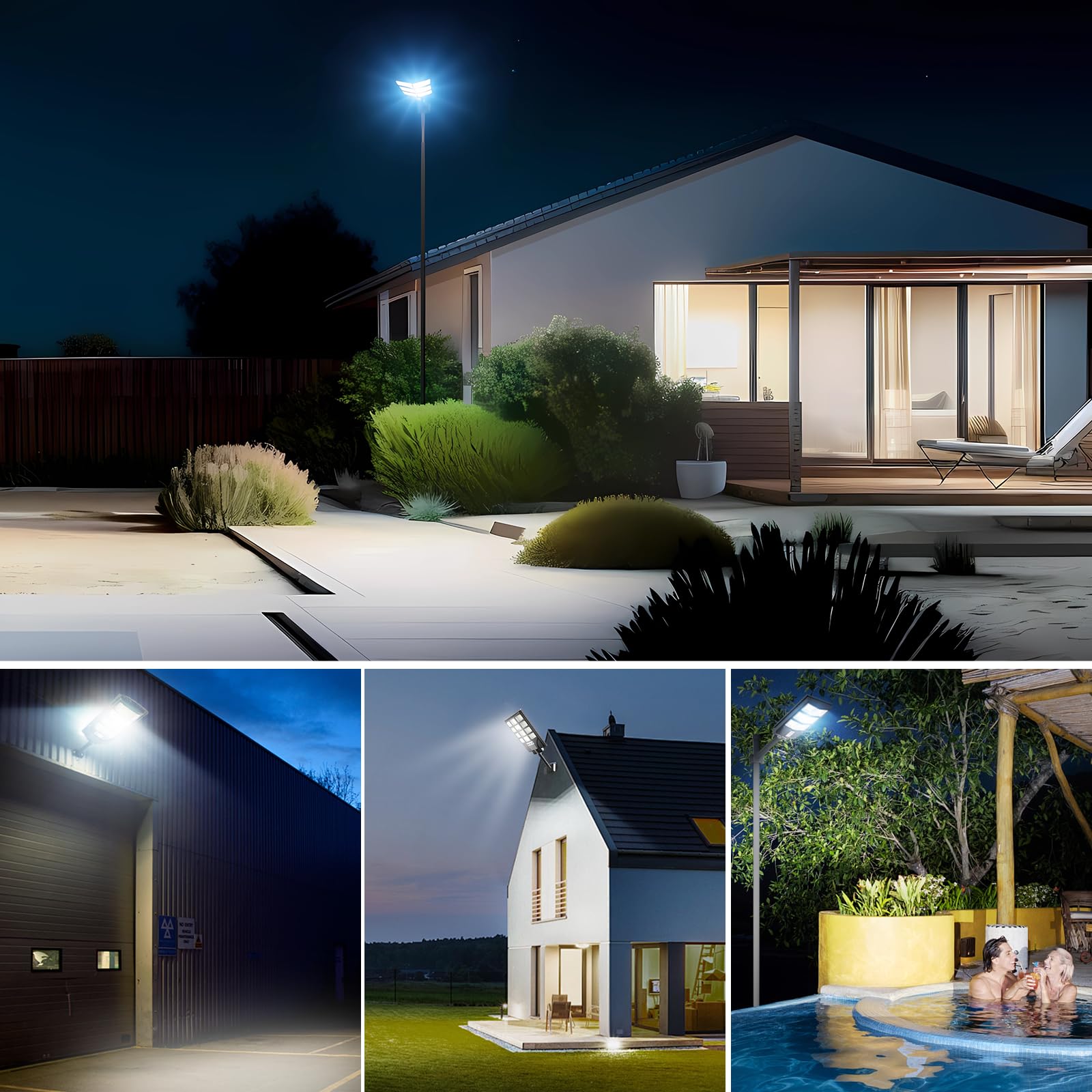 CNOIJUTS IP65 waterproof design withstands rain and snow for year-round security.
