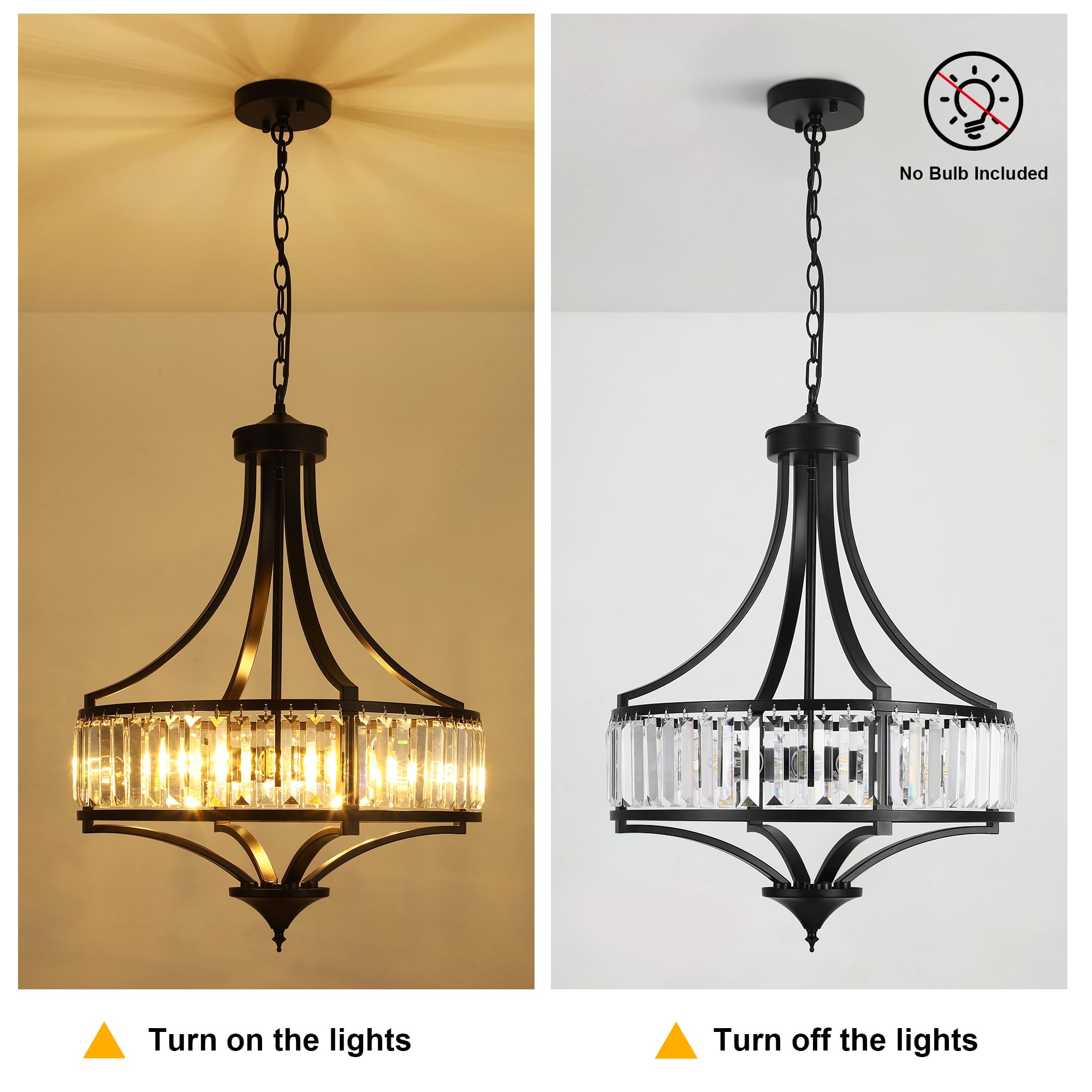CNRATYE 5-light dimmable fixture compatible with LED and other bulbs