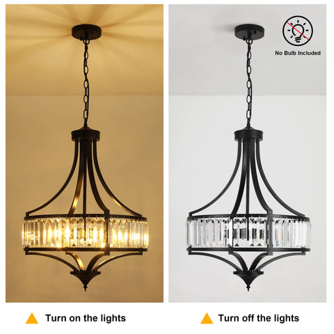 CNRATYE 5-light dimmable fixture compatible with LED and other bulbs