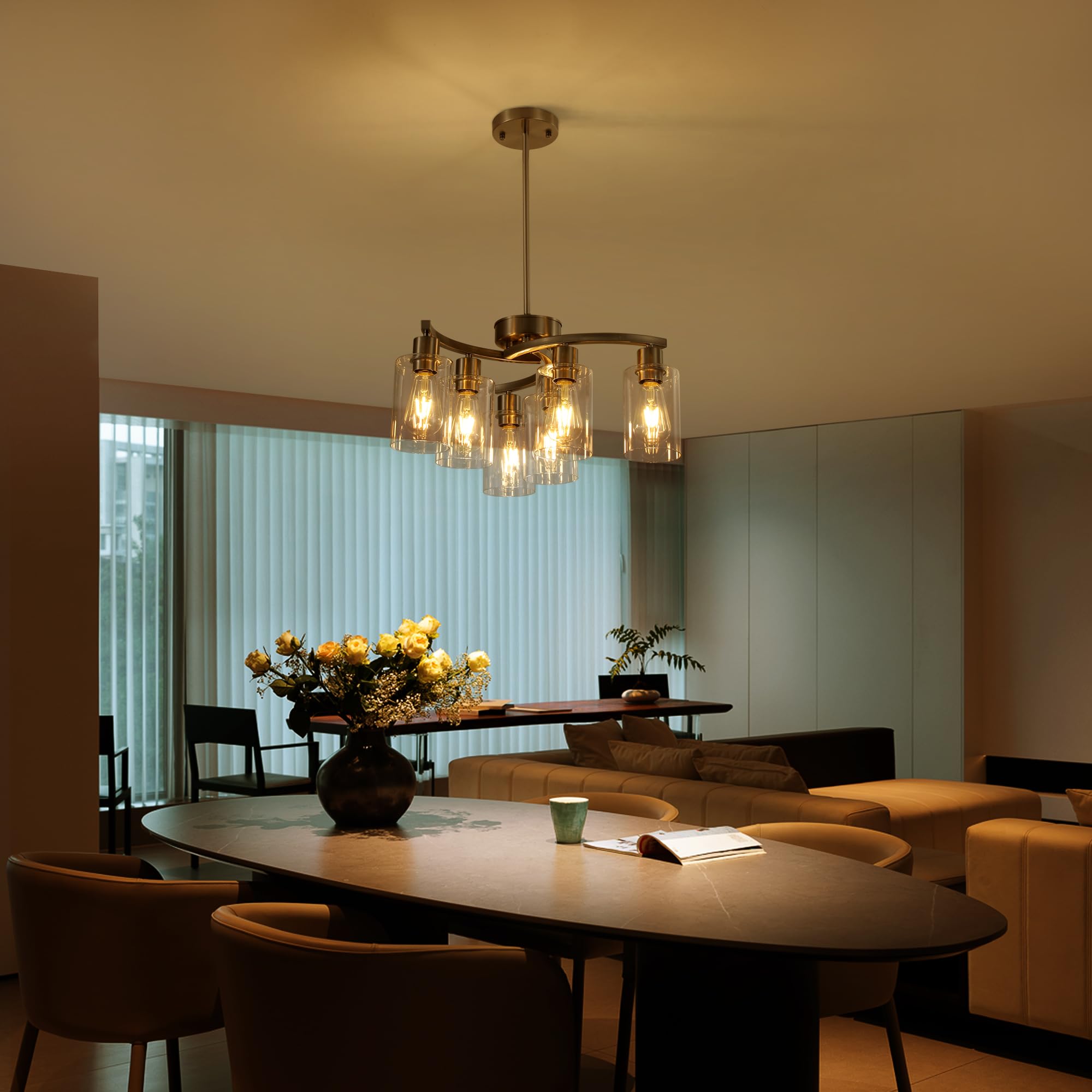 CNRATYE brushed nickel arms detail highlights modern design