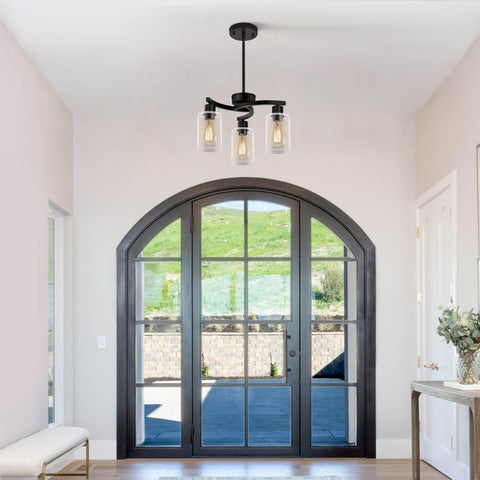 CNRATYE clear glass shade pendant offers soft light diffusion.