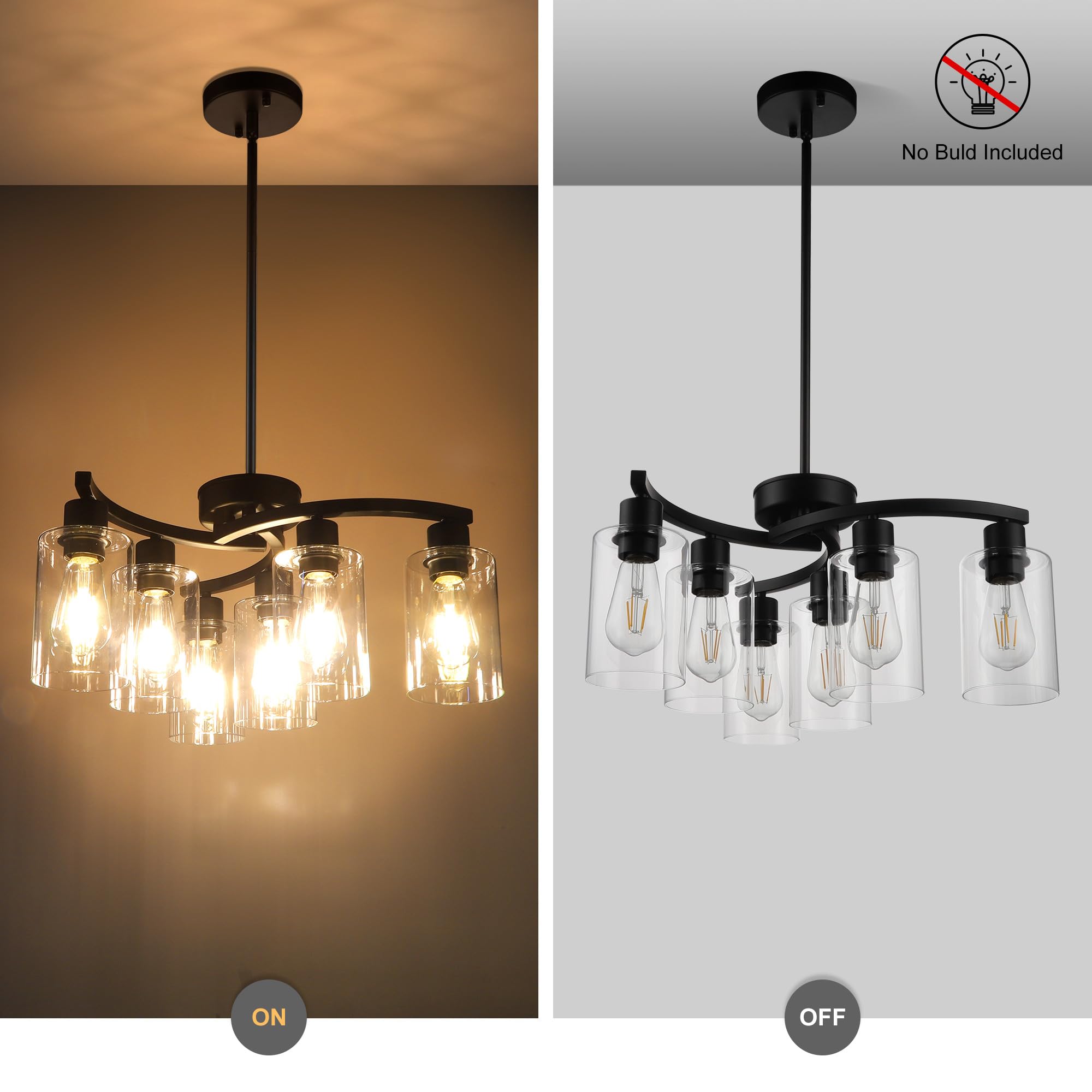 CNRATYE dimmable dining light supports mood lighting with compatible bulbs.