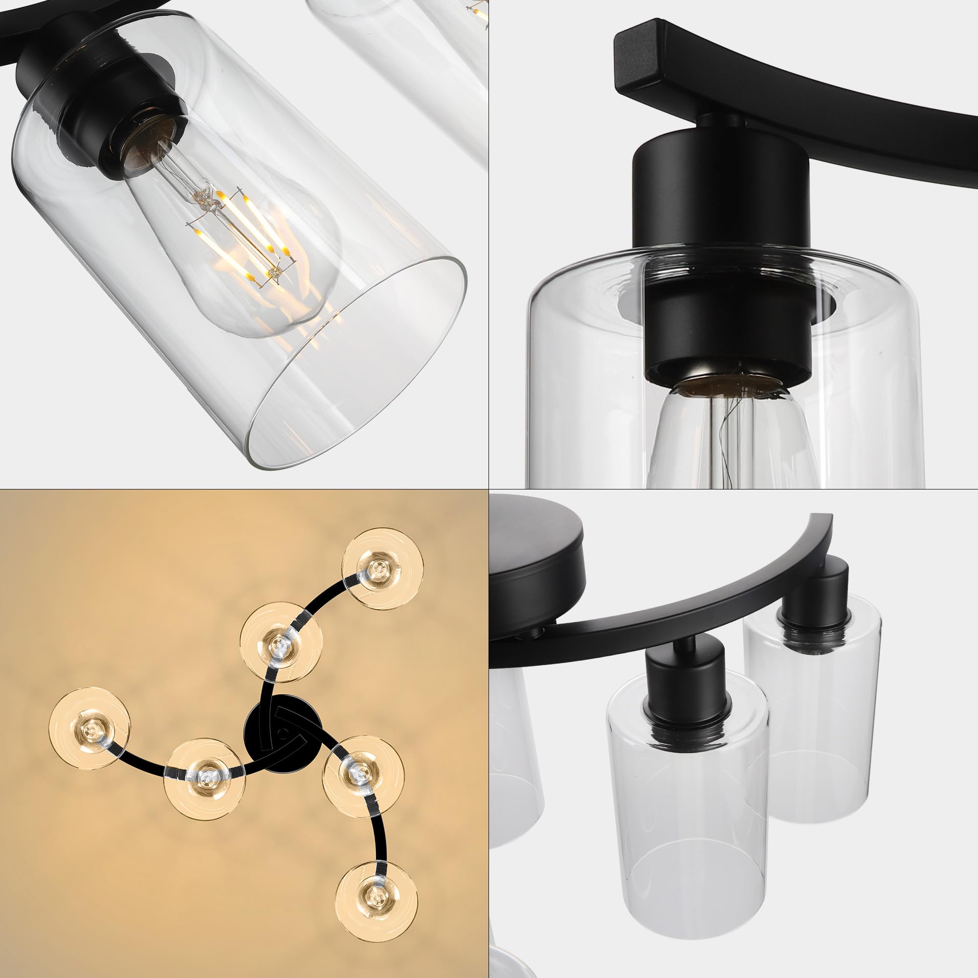 CNRATYE UL-certified fixture offers safe, certified lighting for homes.