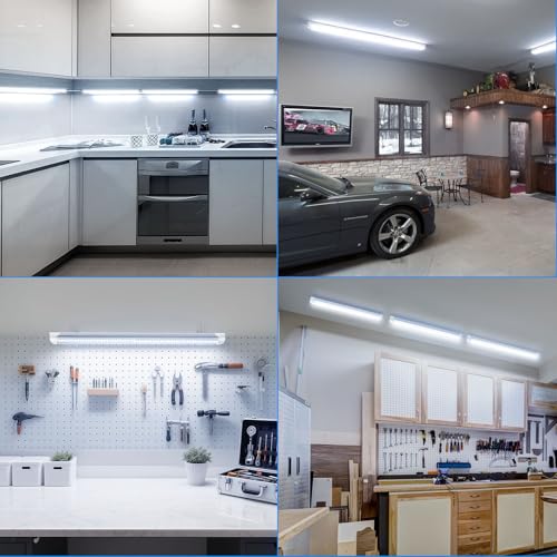CNSUNWAY 2-pack LED shop lights ready for immediate setup.