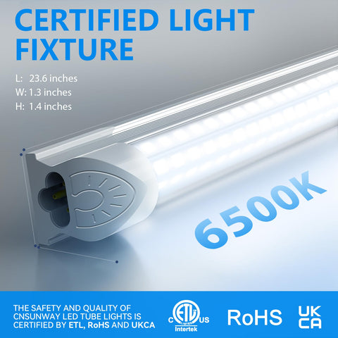 CNSUNWAY LED shop light uses aluminum body for excellent heat dissipation.