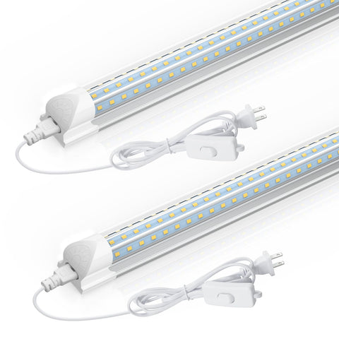 CNSUNWAY 2FT LED shop light in D-shape illuminates a workbench with wide coverage.