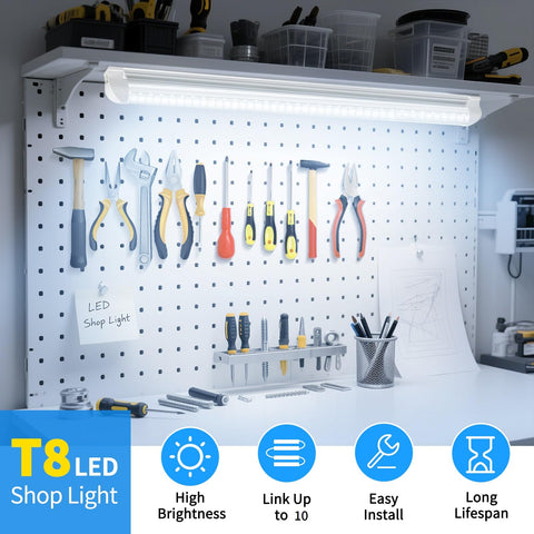 CNSUNWAY 2FT light is linkable up to 10 fixtures for scalable setups.