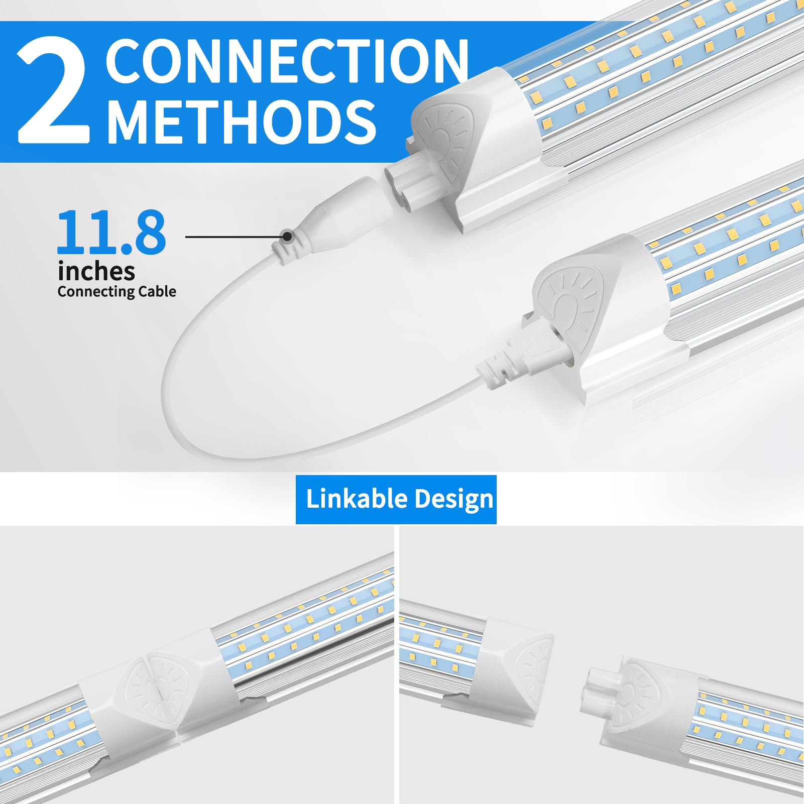 CNSUNWAY 2FT shop light offers plug-and-play installation.