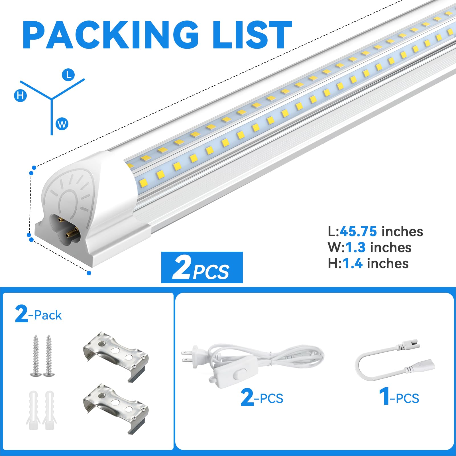 CNSUNWAY 50W 7500LM output highlights powerful, energy-efficient garage lighting.