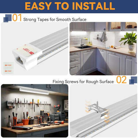CNSUNWAY 6000K cool white output provides crisp task illumination in kitchens and workshops