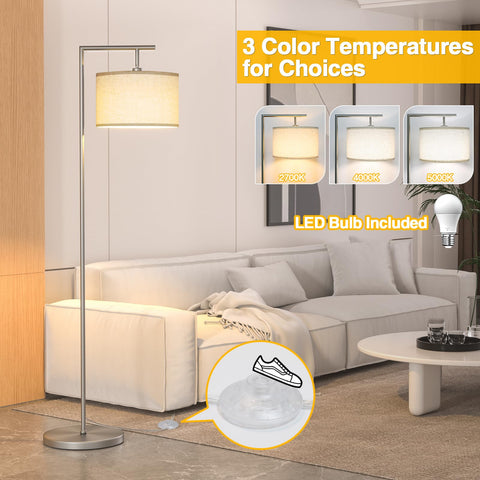 CNXIN floor lamp showing three color temperatures for versatile lighting options.