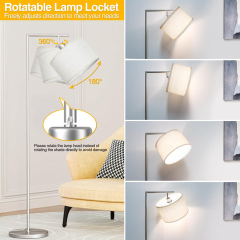 CNXIN floor lamp with rotating head for precise light direction.