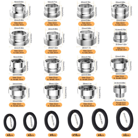 CNYMANY universal faucet threads with M22 provide quick, secure attachments.