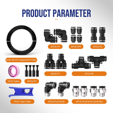 CNZG PNEU 5/16-1/4 NPT adapters for secure connections