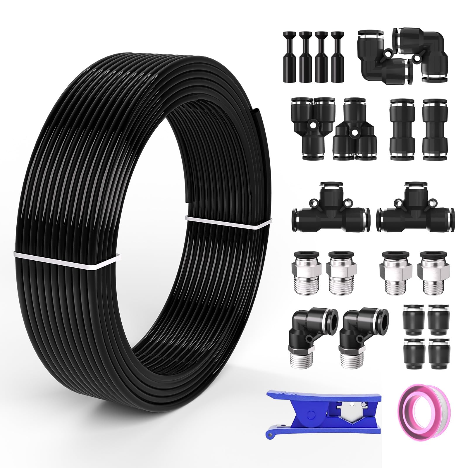 CNZG PNEU 5/16-od PU air tube 10m coil for versatile pneumatic setups