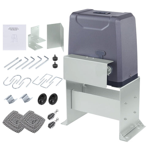 CO-Z 3300lb sliding gate opener front view for secure residential access.