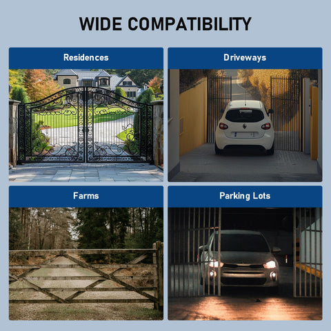 CO-Z 50W motor delivers smooth, quiet gate movement.