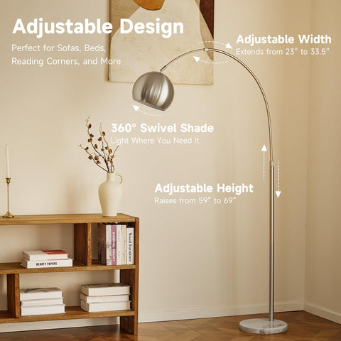 CO-Z arc lamp with LED bulb installed delivers bright, energy-efficient lighting.