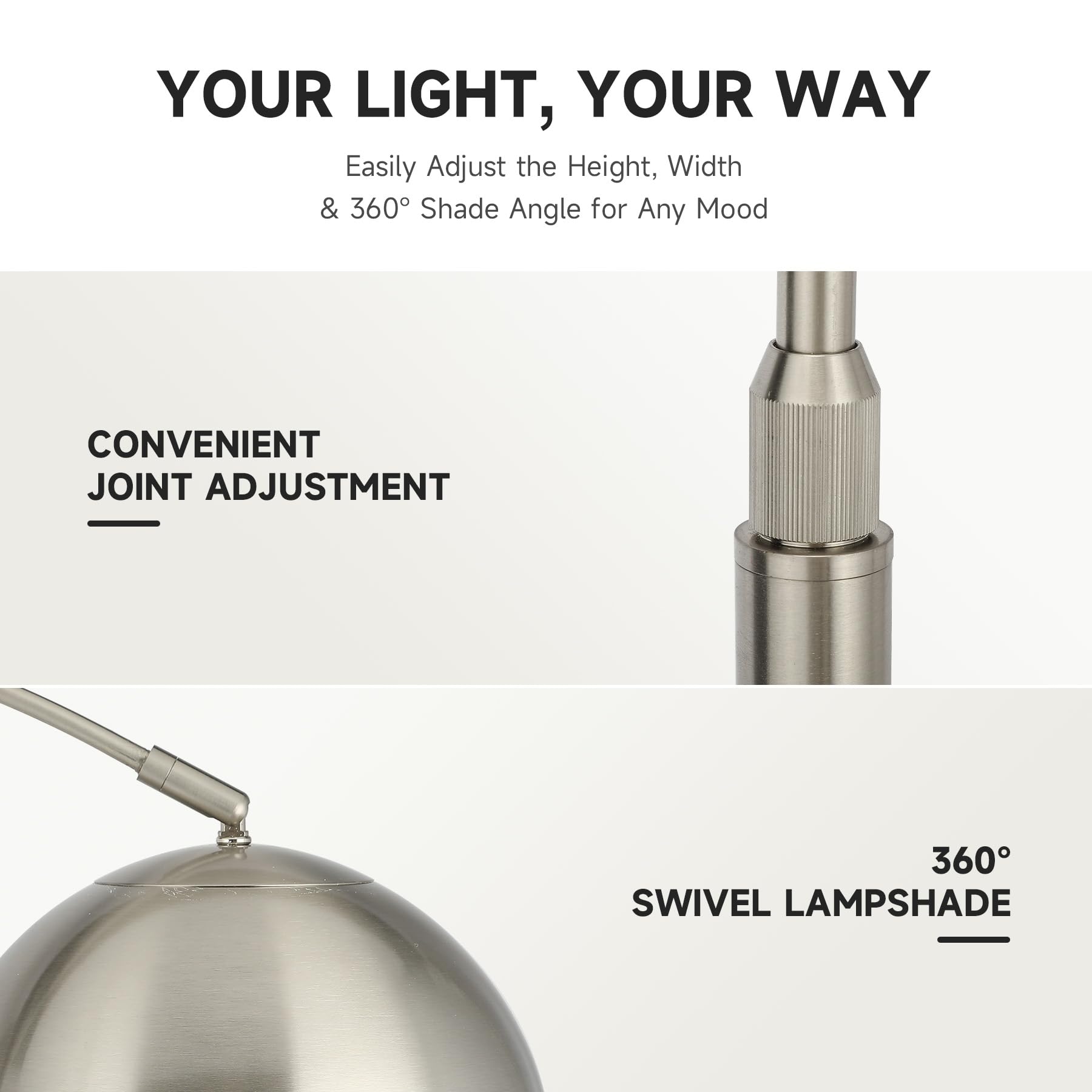 CO-Z height-adjustable design lets you direct light precisely.