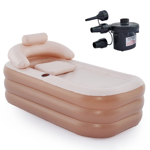 CO-Z inflatable bathtub with electric pump enabling quick setup for relaxation