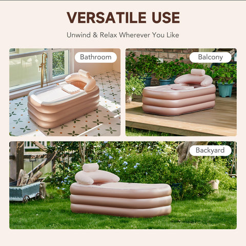 CO-Z inflatable bathtub foldable design for easy storage and transport