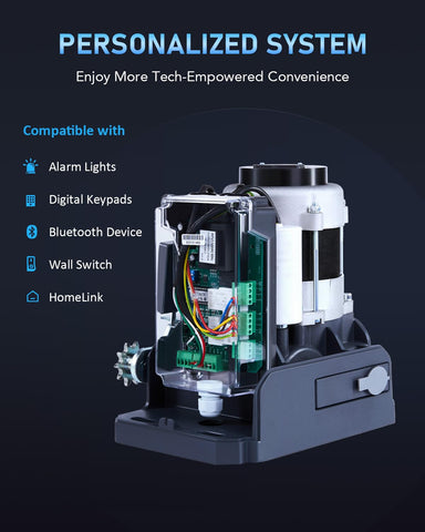 CO-Z infrared sensor detects obstacles for safer automatic closing.