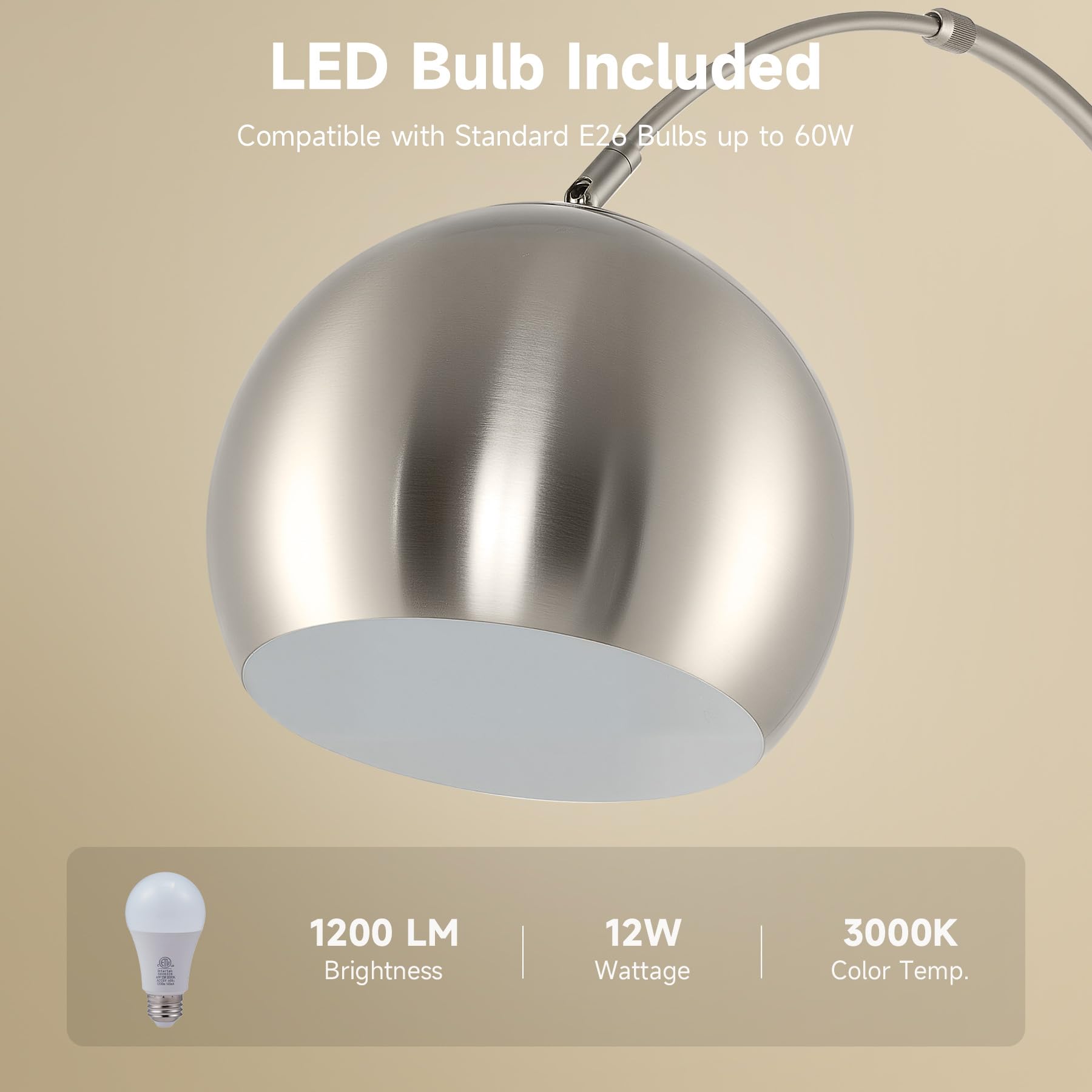 CO-Z marble-base lamp offers stable support while saving floor space.