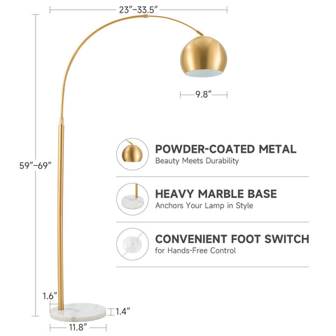 CO-Z 14-pound marble base provides stable support with small footprint.