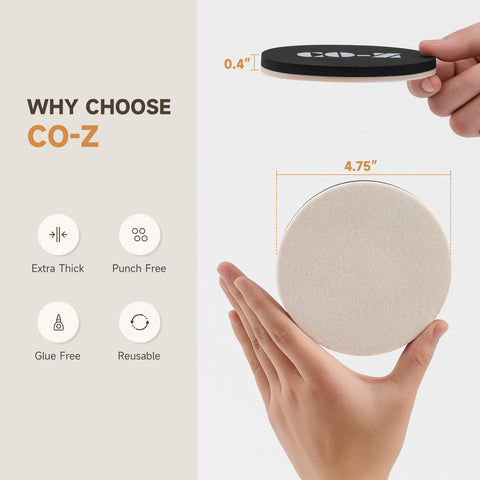 CO-Z sliders for vinyl tile floors prevent scuffs during moves