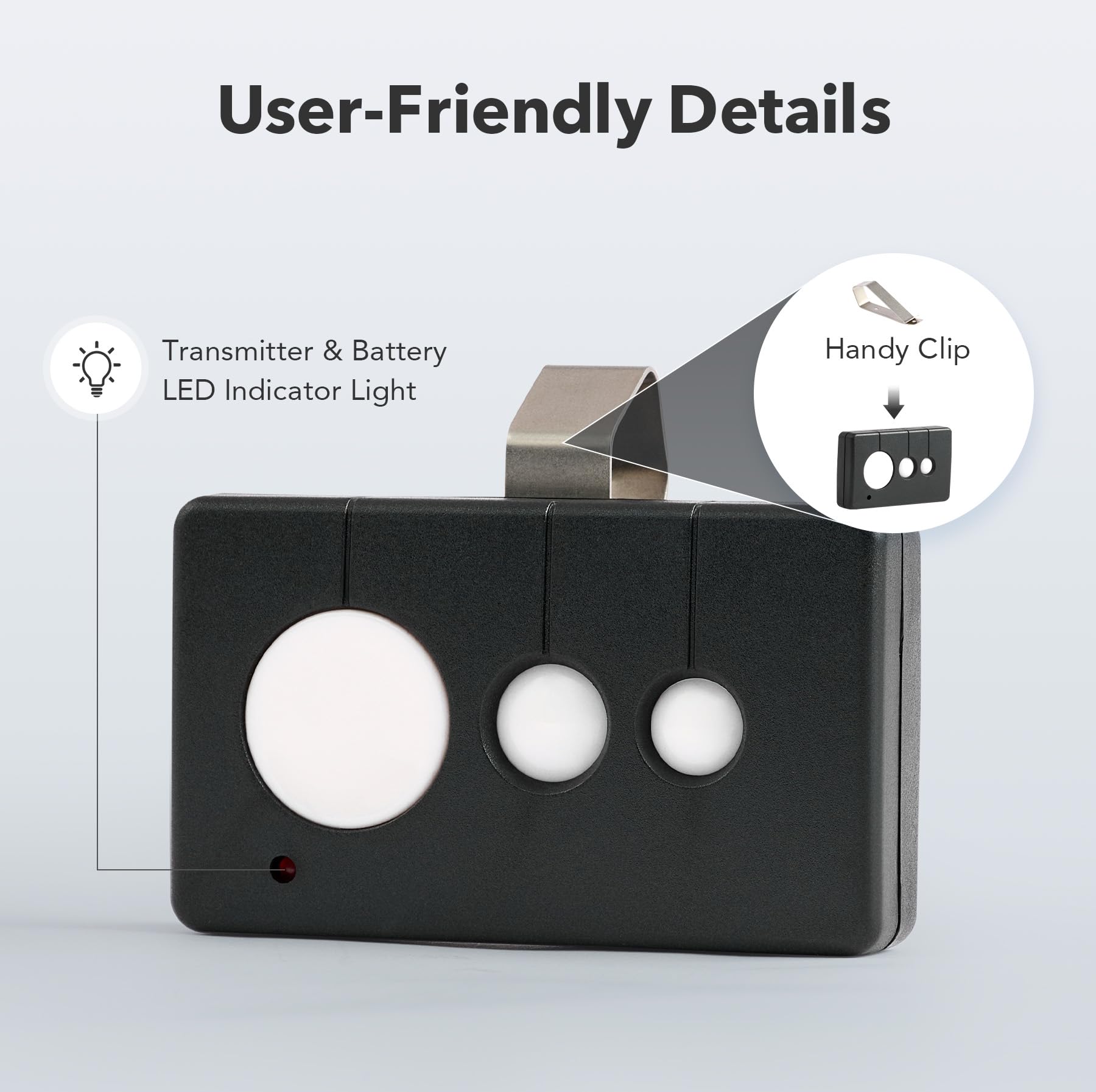 CO-Z WCR1 remote supports three openers for flexible setups.