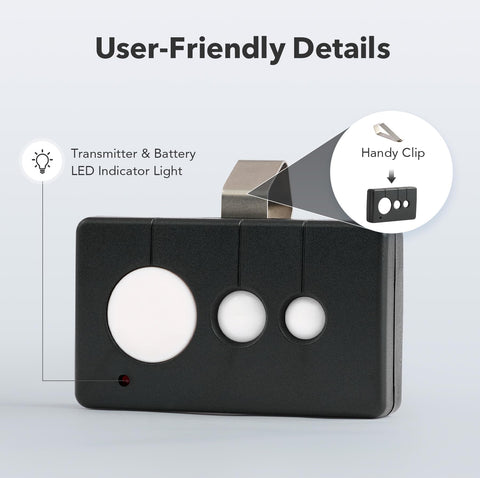 CO-Z WCR1 remote supports three openers for flexible setups.