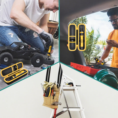 co2CREA travel case keeps DEWALT FLEXDRIVE organized on the go