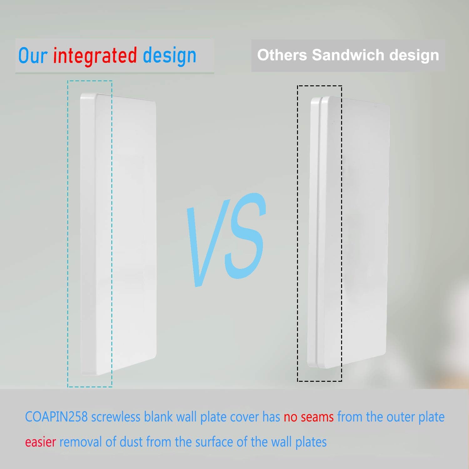 COAPIN258 durable polycarbonate wall plate resists wear and fading