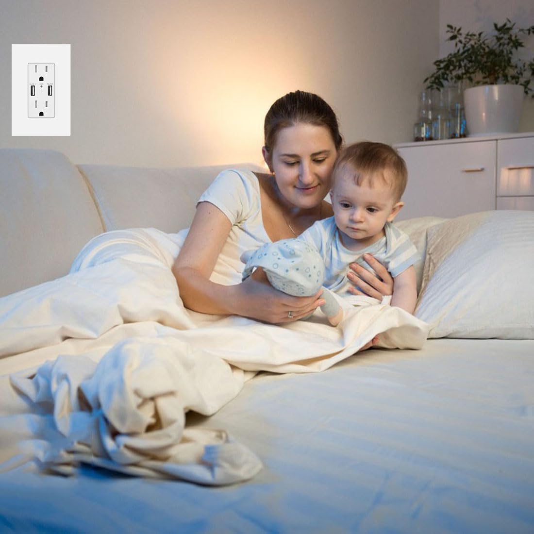 COAPIN258 GFCI-friendly wall plate for organized, safe outlets.