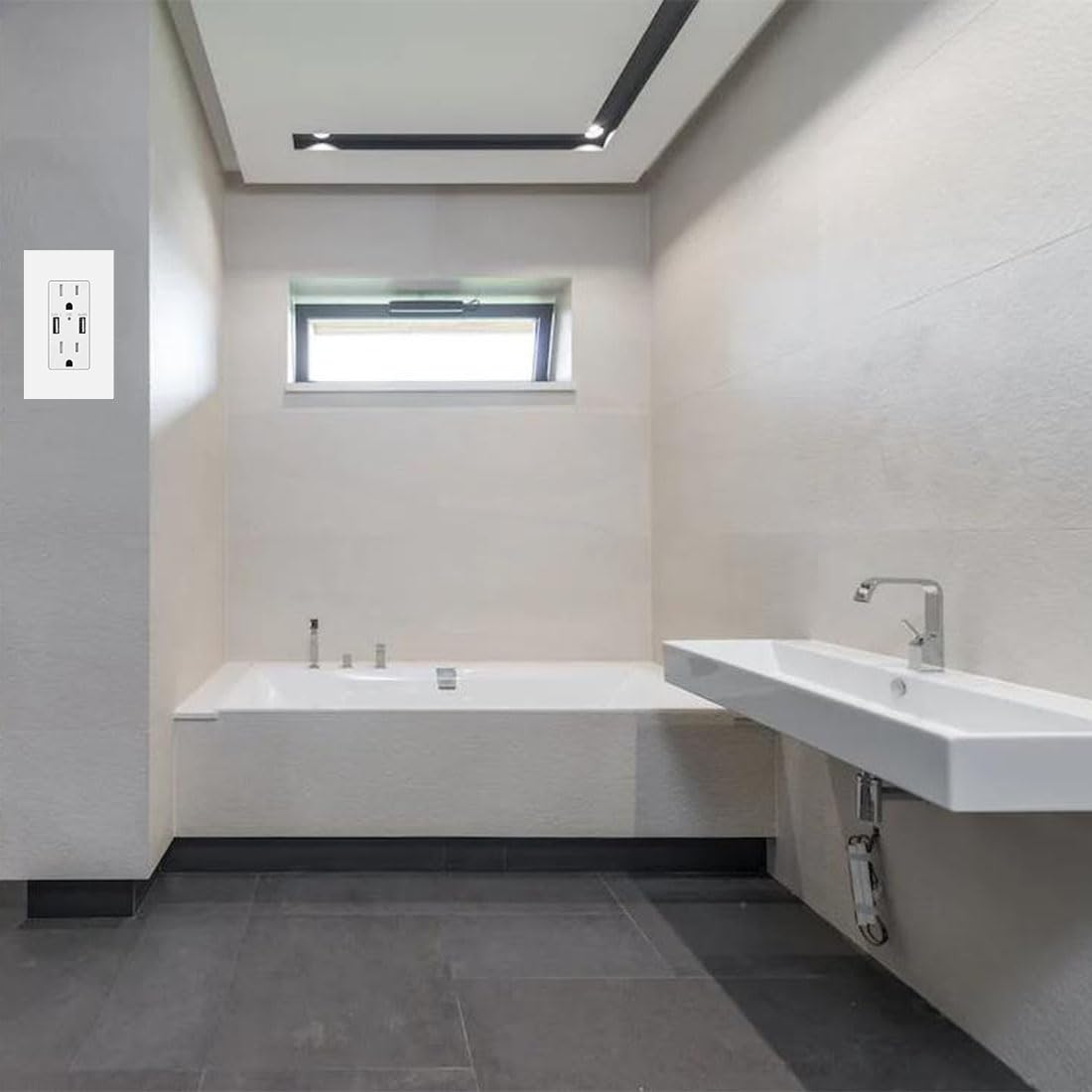 COAPIN258 white decorator wall plate for a modern, seamless look.