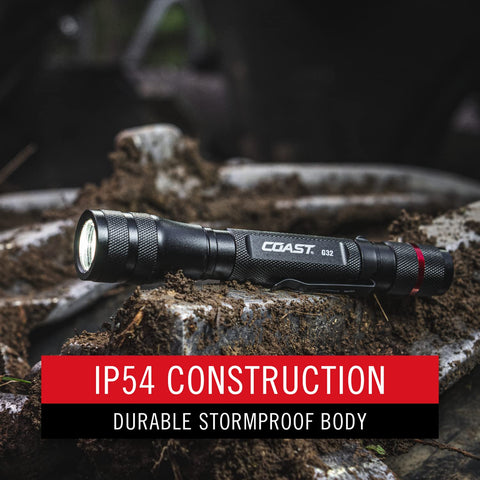 Coast G32 black anodized body with sleek durable finish