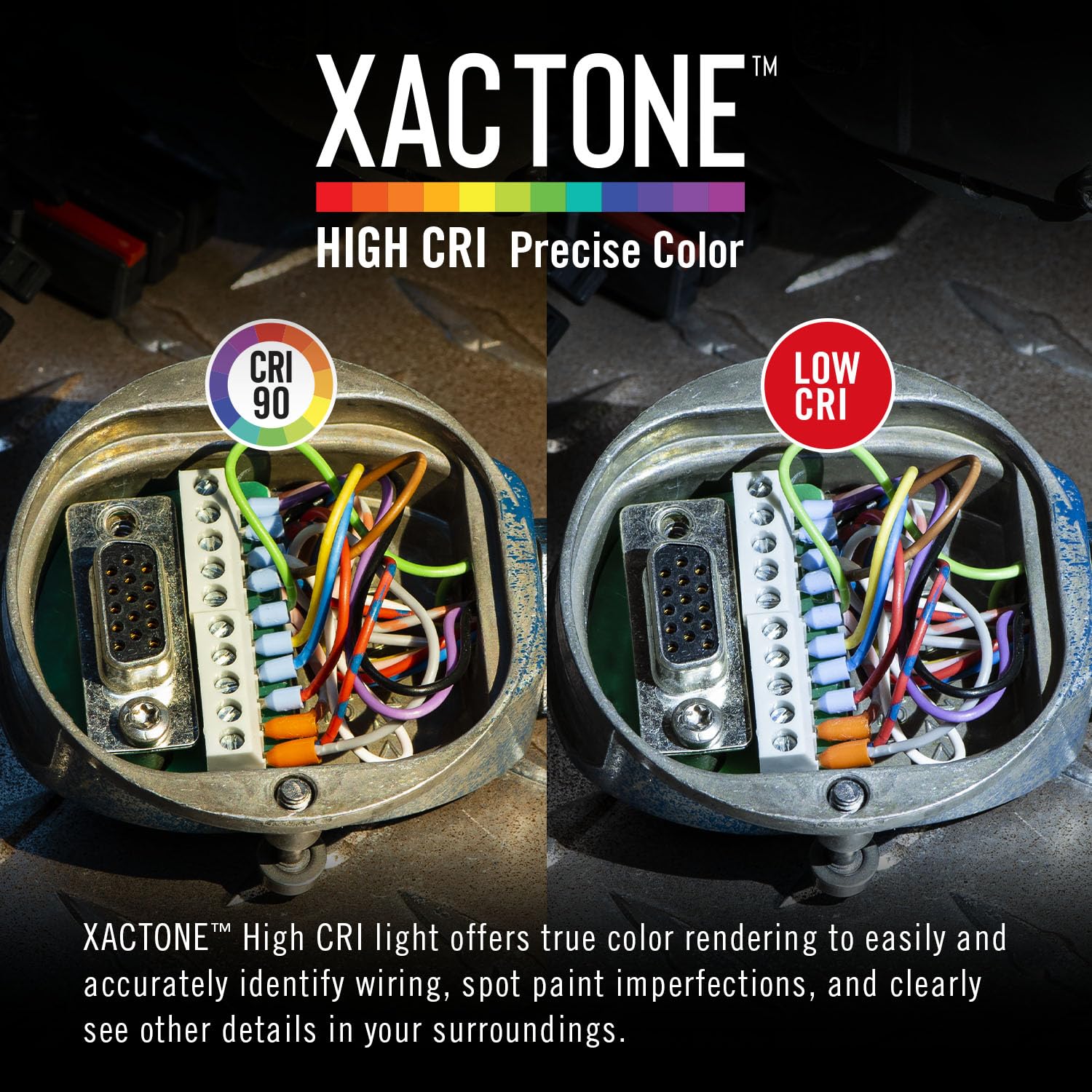 Coast KL30R beam reaches 128 meters for distance visibility.