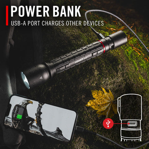 Coast XP14R battery indicator shows color-coded status at a glance.