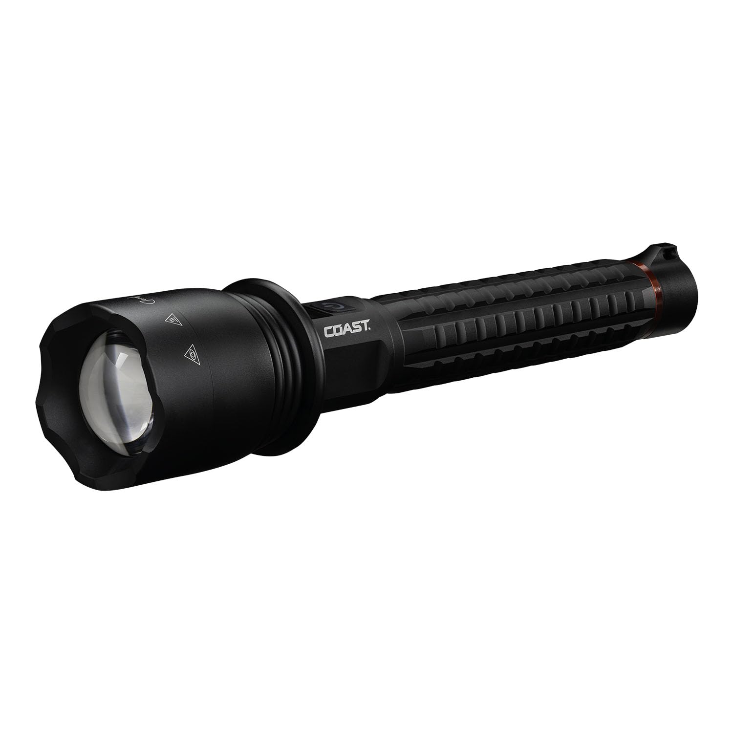 Coast XP40R front view shows compact high-output flashlight for tough jobs.