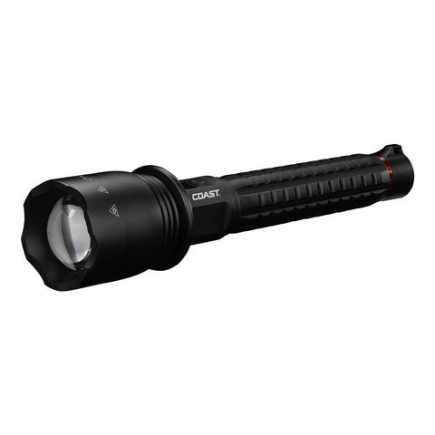 Coast XP40R front view shows compact high-output flashlight for tough jobs.