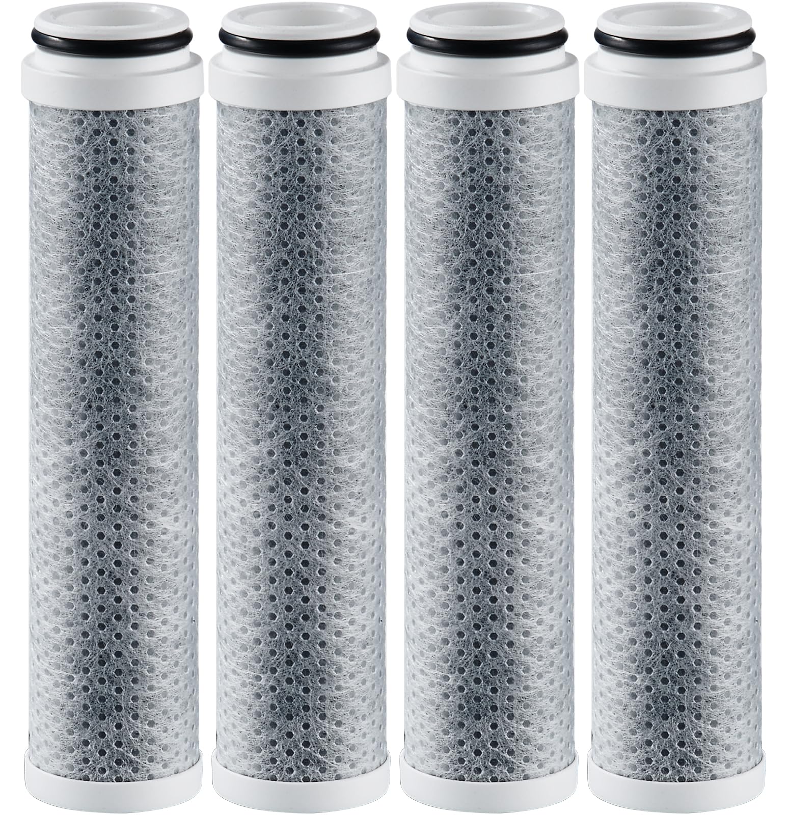 Cobbe 4-pack replacement filters for handheld shower heads reduce chlorine exposure for smoother skin.