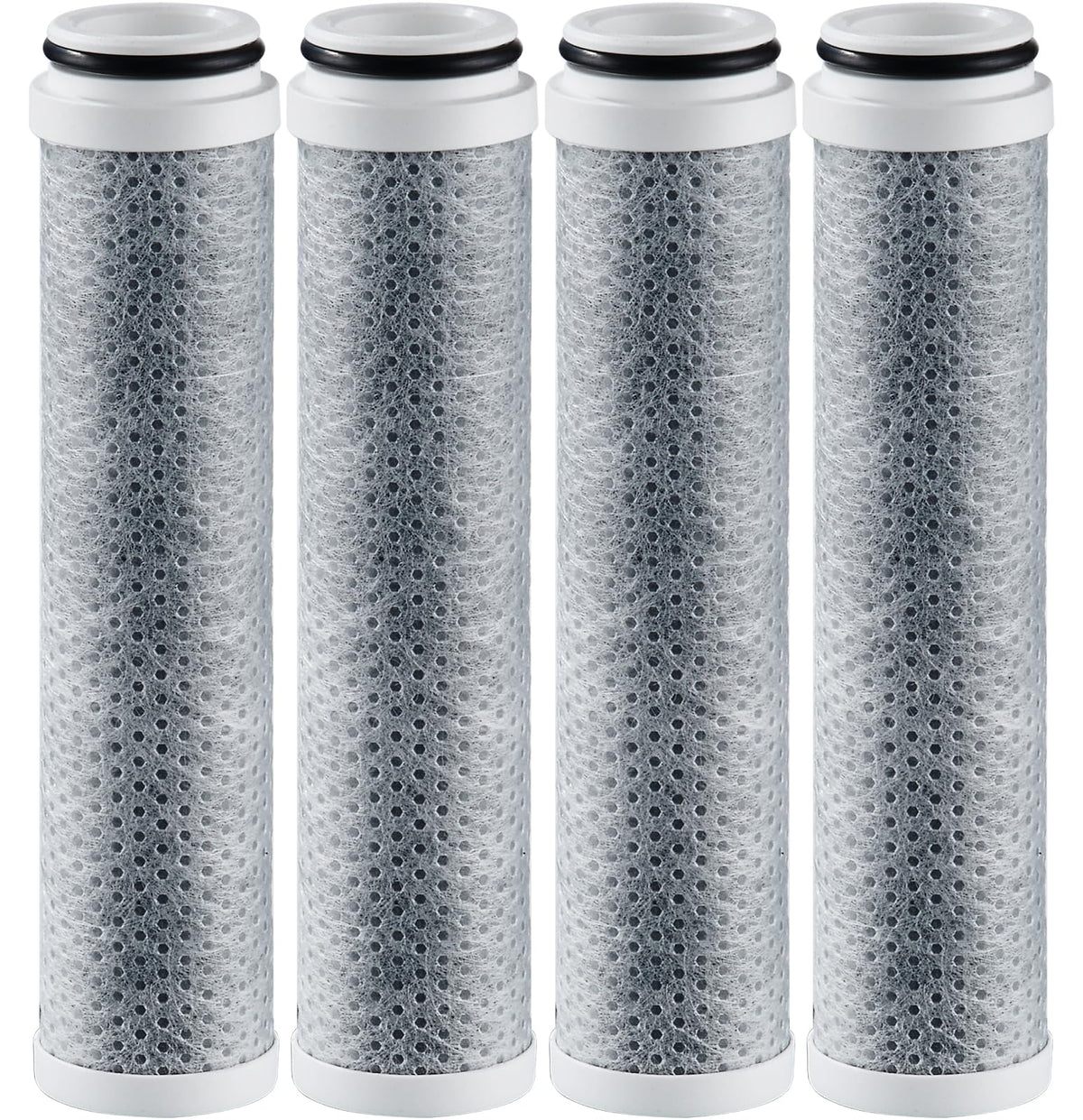 Cobbe 4-pack replacement filters for handheld shower heads reduce chlorine exposure for smoother skin.