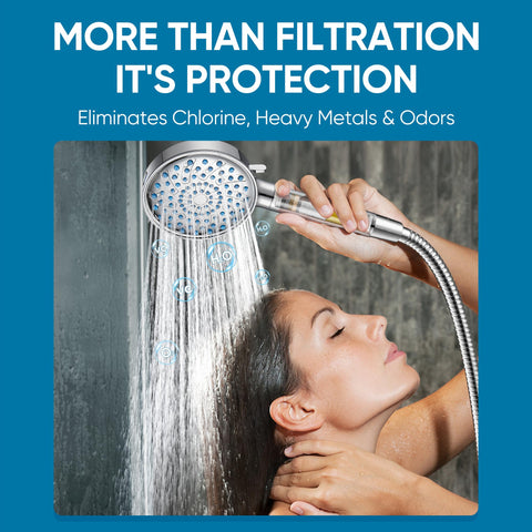 Cobbe 7-mode shower sprays thumb-press offers customizable comfort and coverage.