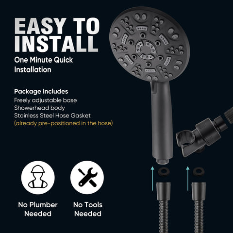 Cobbe ergonomic-handle shot underscores comfortable grip during longer showers.