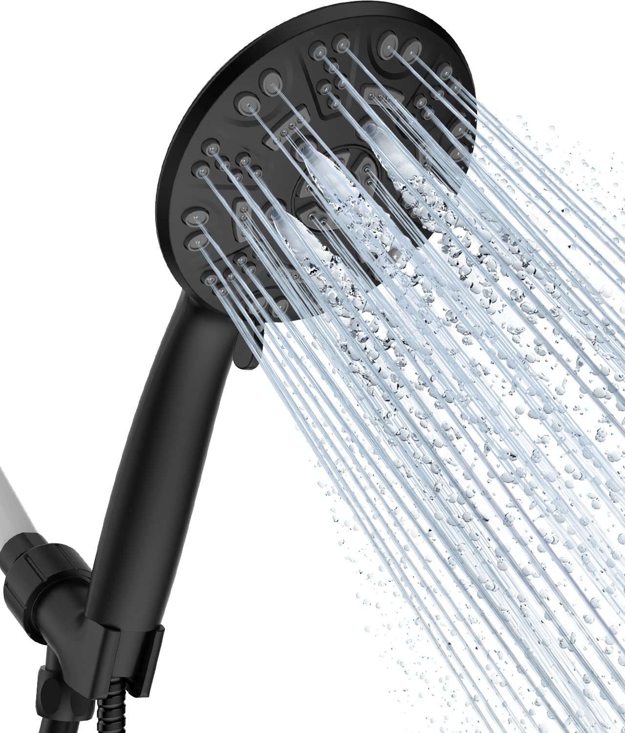 Cobbe 8 Functions handheld front view shows ergonomic design for comfortable showers.
