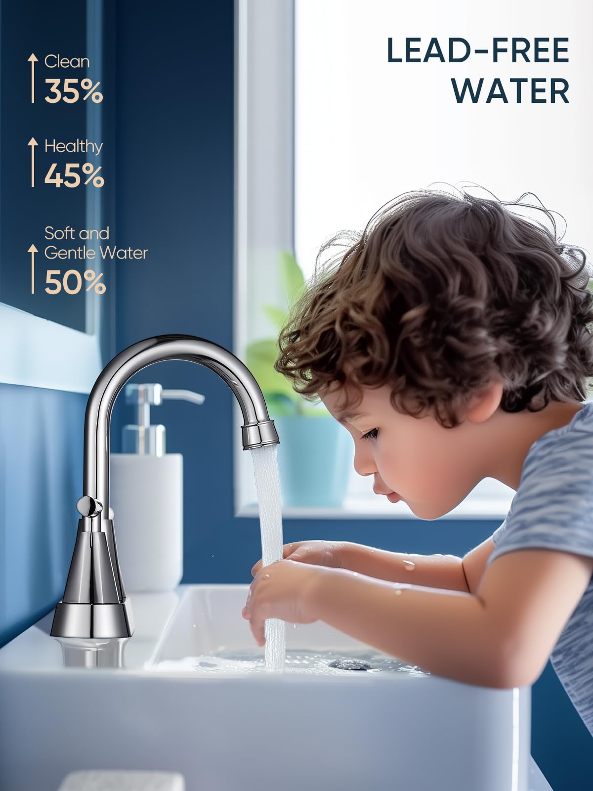 Cobbe pop-up drain with overflow included for a tidy sink.