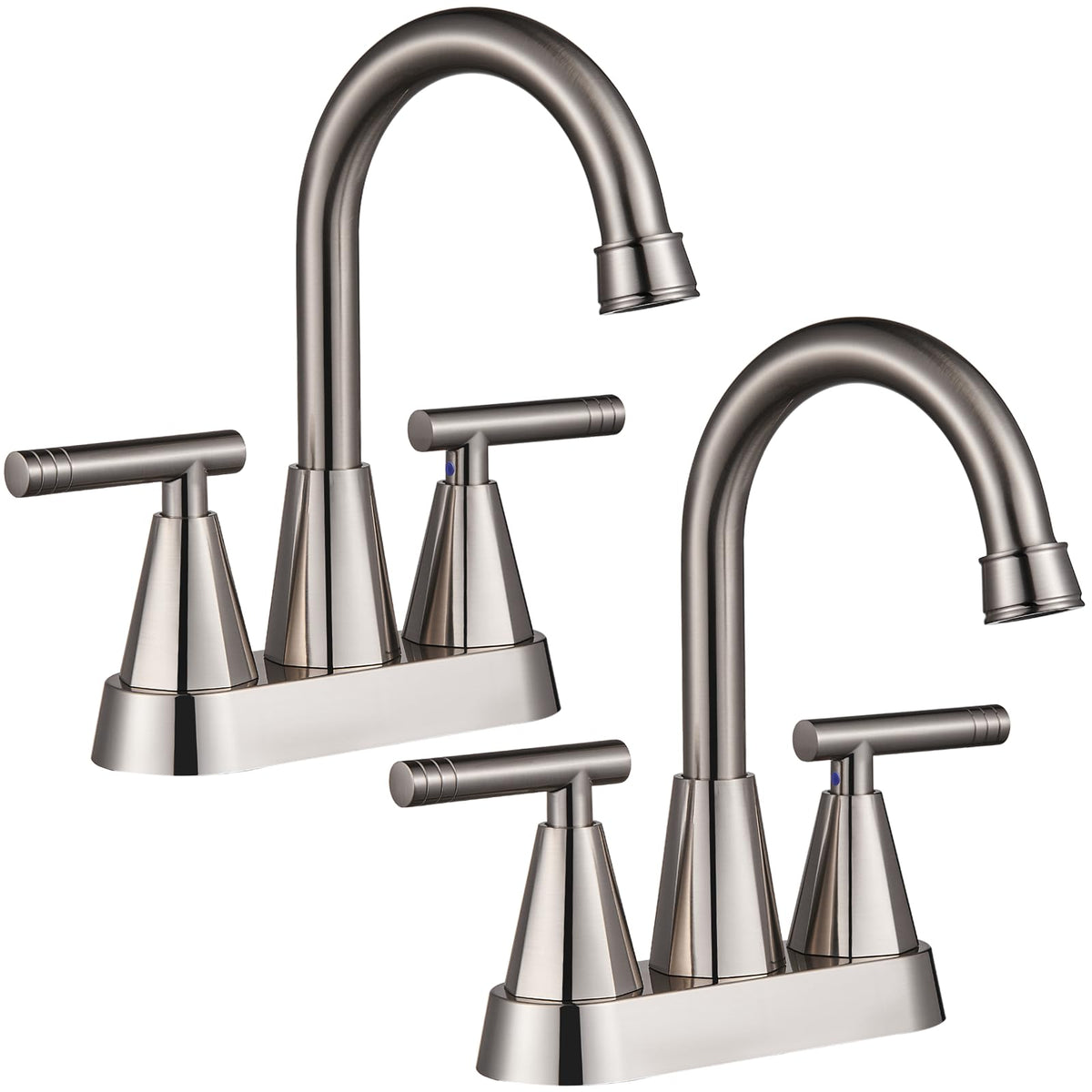 Cobbe brushed nickel 4-inch faucet with a 3-hole setup for an easy bathroom upgrade