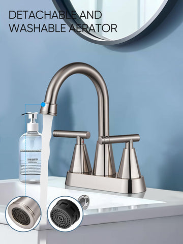 Cobbe dual-handle controls offer precise temperature and flow adjustment