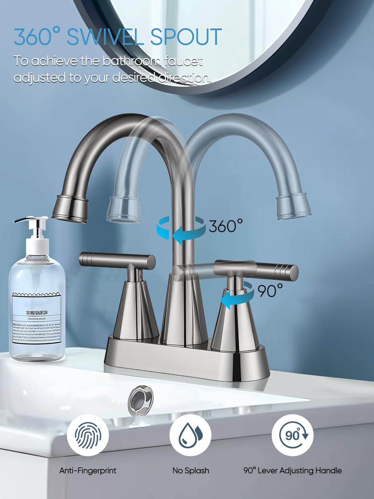 Cobbe brushed nickel pop-up drain with overflow for neat, reliable drainage